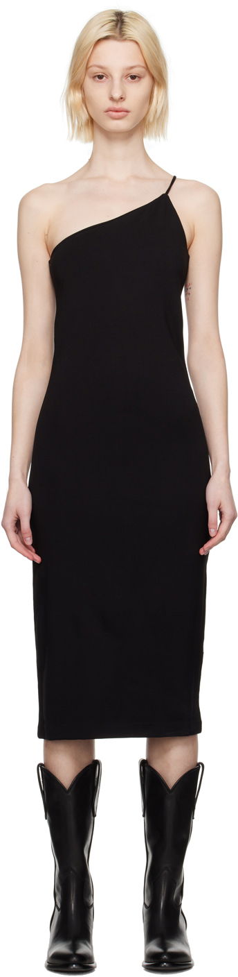 Haljina rag & bone rag & bone Irina One-Shoulder Midi Dress Crna | WAC23P3004LC04