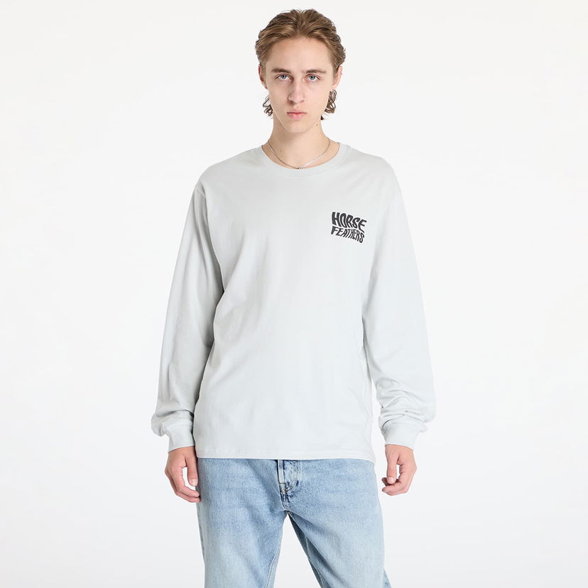 Majica kratkih rukava Horsefeathers Distort Long Sleeve T-Shirt Cement M Siva | SM1364B