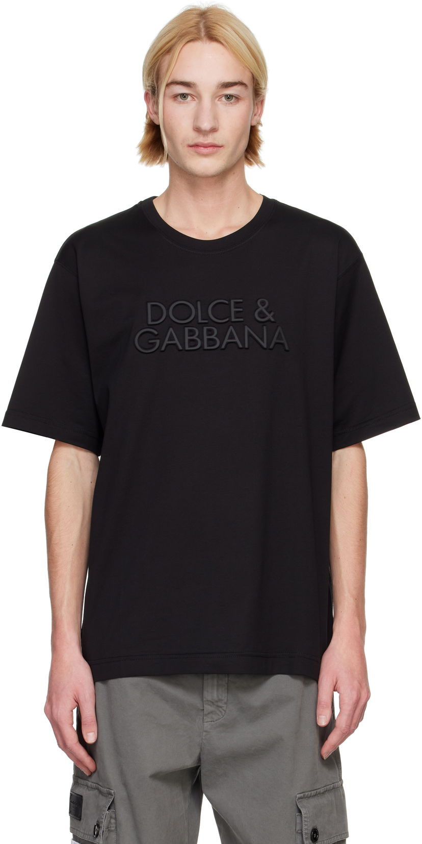 Majica kratkih rukava Dolce & Gabbana Dolce&Gabbana Cotton T-Shirt with Logo Crna | G8PN9ZG7NWN