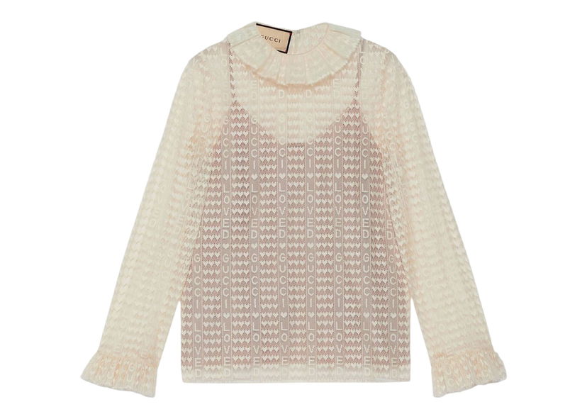 Džemper Gucci Lovelight Lace Cardigan Beige Bež | 707677 ZAJ7X 9303