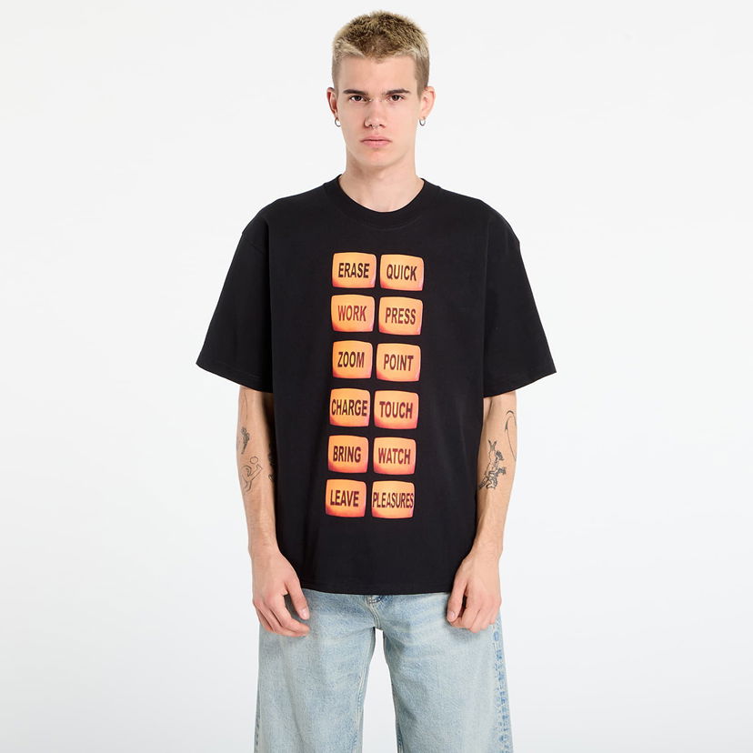 Majica kratkih rukava Pleasures PLEASURES Technologic T-Shirt Crna | P25DP020-BLACK