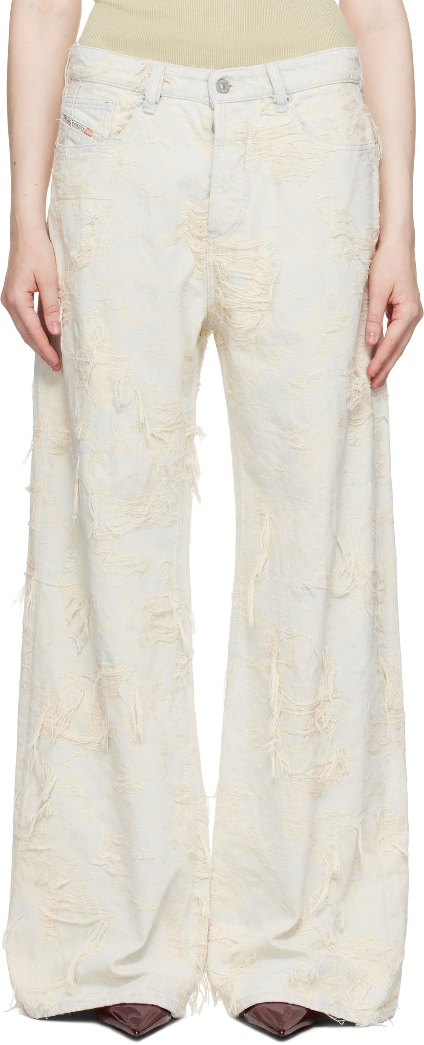 Jeans Diesel Diesel 1996 D-Sire Relaxed Jeans Bijela | A19183 09M40