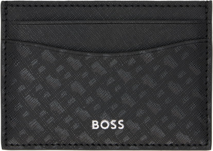 Novčanik BOSS Saffiano Leather Card Holder Crna | 50542389