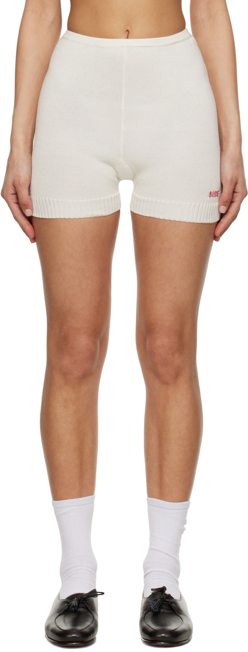 Kratke hlače Bode Bode Meringue Knit Shorts Bijela | WRS25KT005