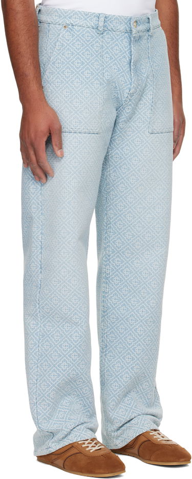 Jeans Casablanca Casablanca Relaxed Monogram Jeans Plava | MPF25-TR-331-01, 1