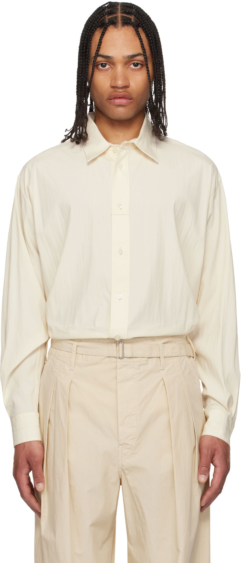 Košulja LEMAIRE Lemaire Loop Button-Up Shirt Bež | SH1169 LF1370