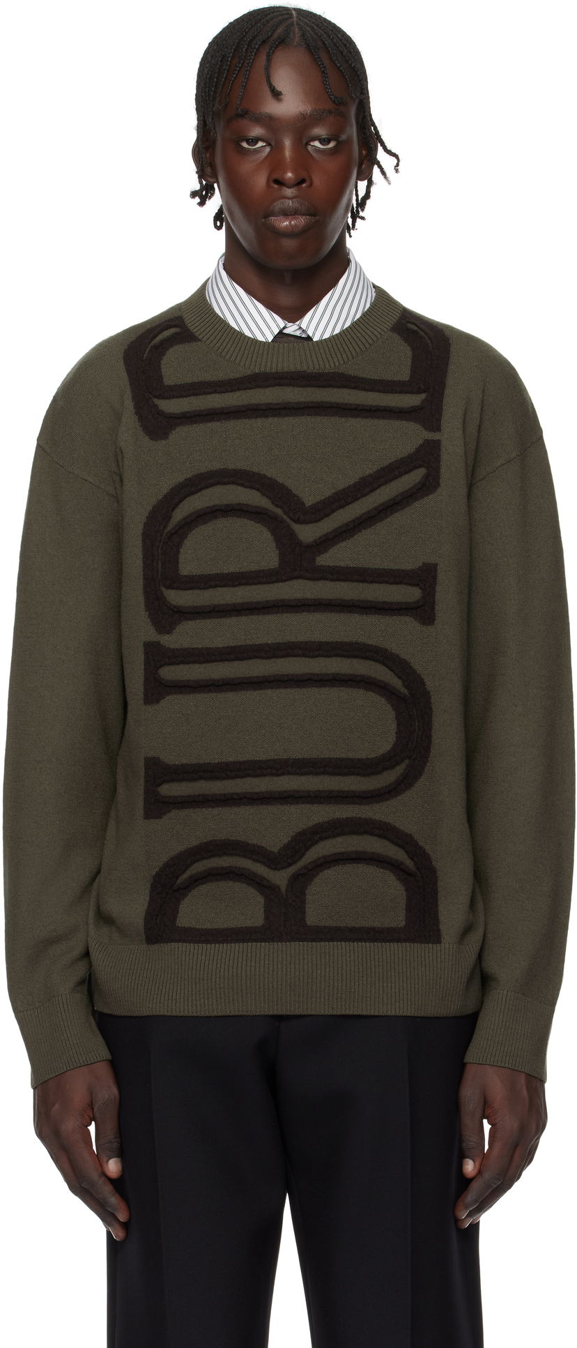 Džemper Burberry Wool Logo Sweater Zelena | 8101719