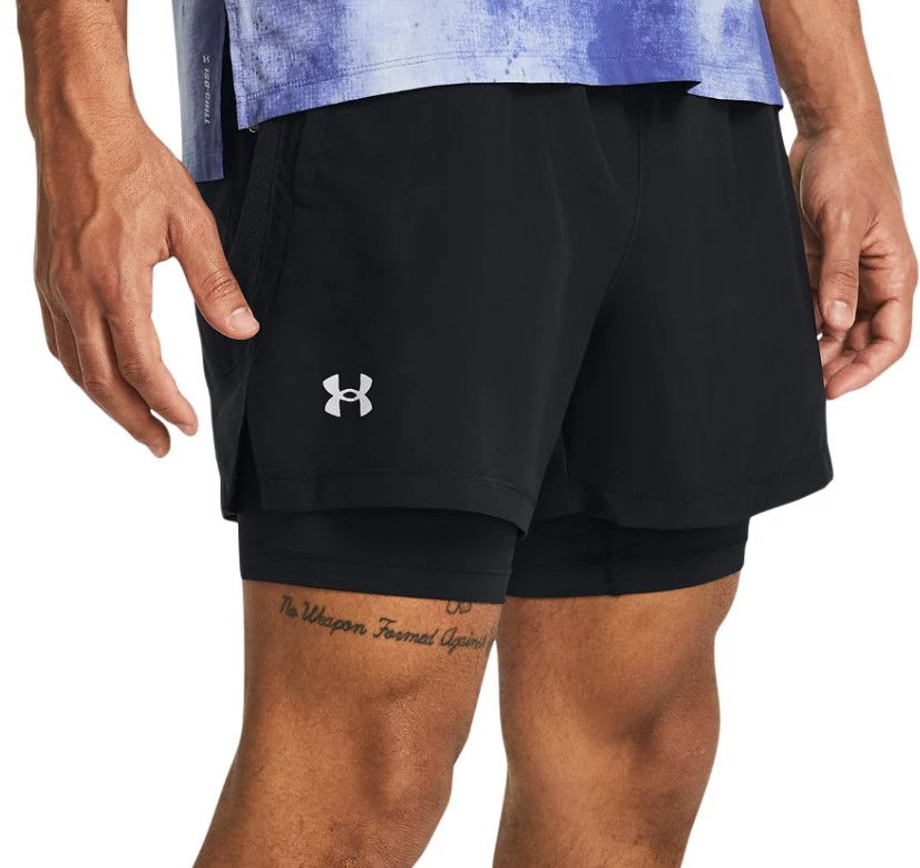 Kratke hlače Under Armour UA LAUNCH 5 2-IN-1 SHORTS-BLK Crna | 1382640-001
