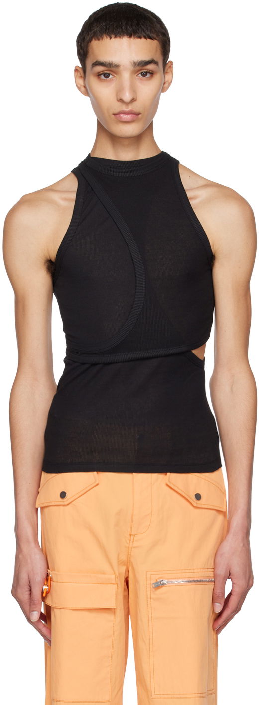 Majica bez rukava Dion Lee Modular Tank Top Crna | C3101R23