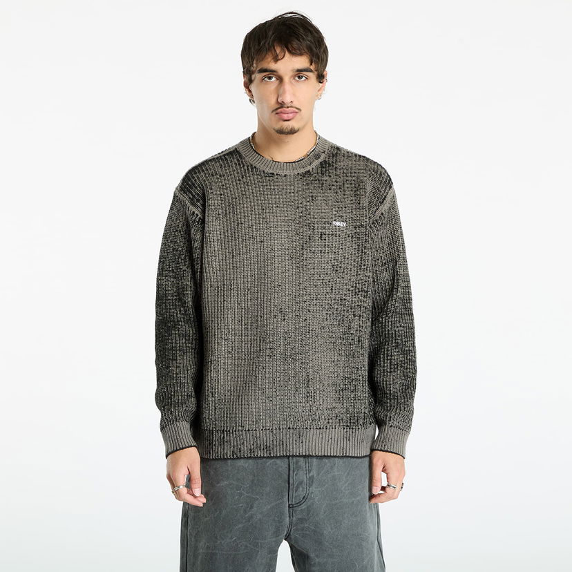 Džemper OBEY OBEY Spray Effect Sweater Siva | 151000109-BKM