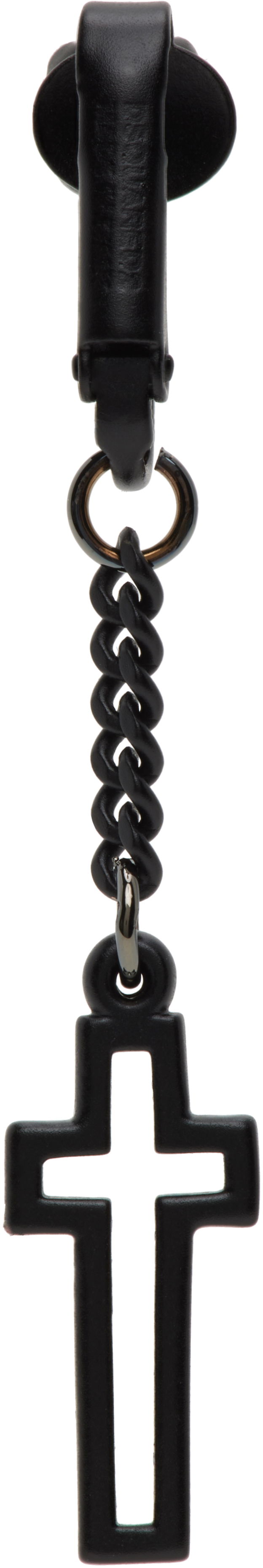 Privjesci za ključeve DSQUARED2 Dsquared2 Clip-On Cross Earring Crna | ERM0064_37208163_2124