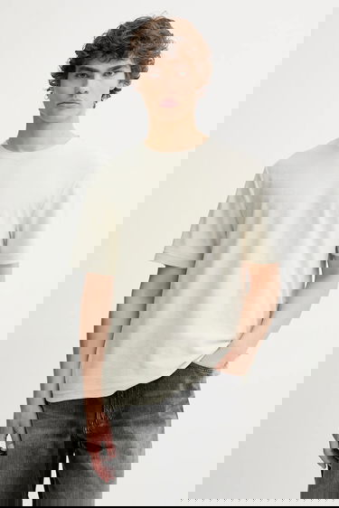 Majica kratkih rukava Samsoe Samsoe Short-sleeved T-Shirt ODIN Bež | M22200041, 0