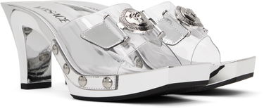 Njega cipela Versace Versace Medusa Buckle Transparent Heeled Sandals Metalik | 1014369_1A10007_2T08P, 3