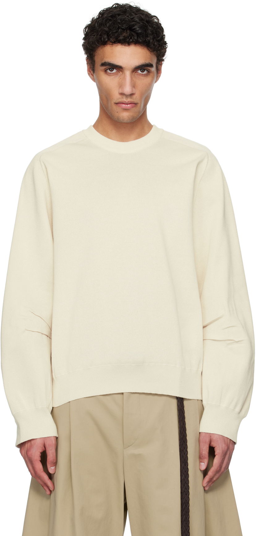 Džemper HED MAYNER Hed Mayner Crew Neck Sweater Bež | HMMA75065A-HA602