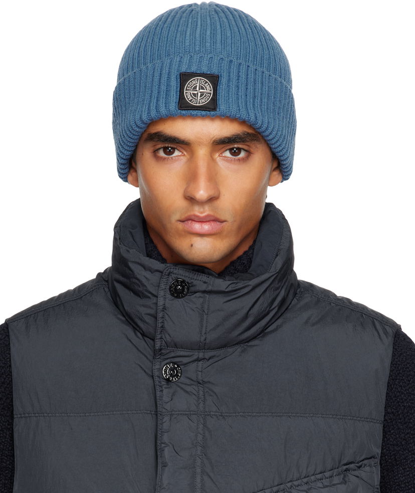 Kapica Stone Island Full Rib Beanie Plava | S15 N100002 S00C3