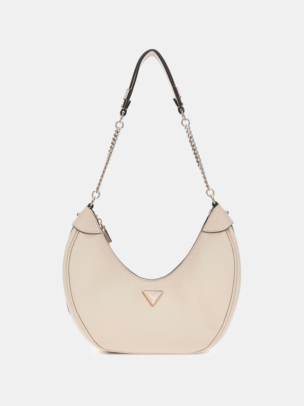 Torba za rame GUESS Beige Shoulder Bag with Chain Strap Bež | HWBG9519010