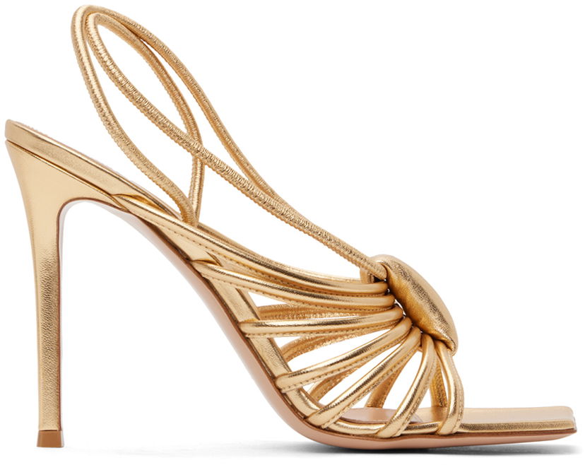 Tenisice i cipele Gianvito Rossi Hellen Square Toe Heeled Sandals Metalik | G32488-15RIC-NPS