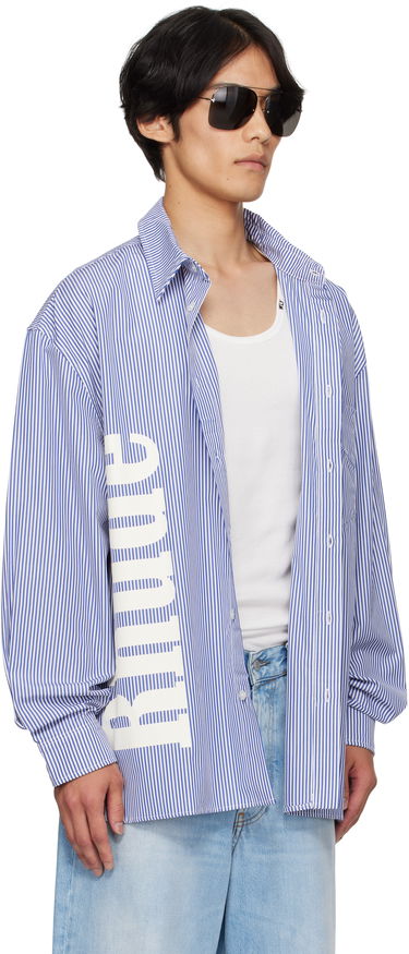 Košulja Rhude Rhude Side Logo Long Sleeve Shirt Plava | RHPF25SR10012, 1