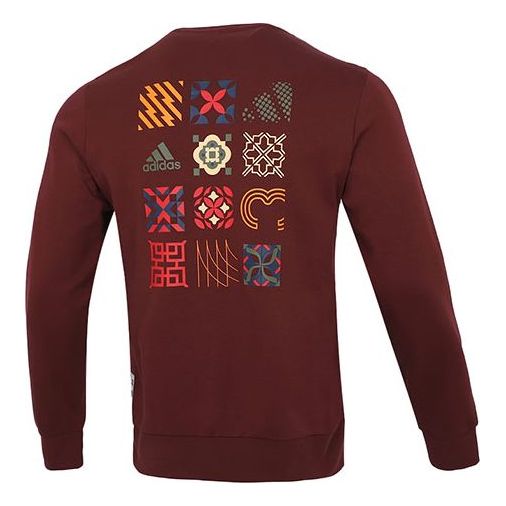 Džemper adidas Originals adidas GFX Crewneck Sweatshirt Tamnocrvena | HC0265