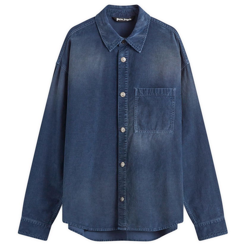 Košulja Palm Angels Corduroy Overshirt Plava | PMES043S25FAB0024646