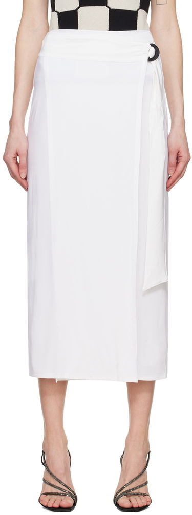 Suknja Max Mara Beato Midi Wrap Skirt with Ring Detail Bijela | 2416691069600, 0