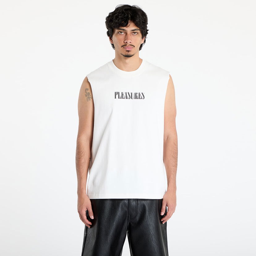 Majica bez rukava Pleasures PLEASURES Onyx Sleeveless T-Shirt Bijela | P25SU017 WHITE