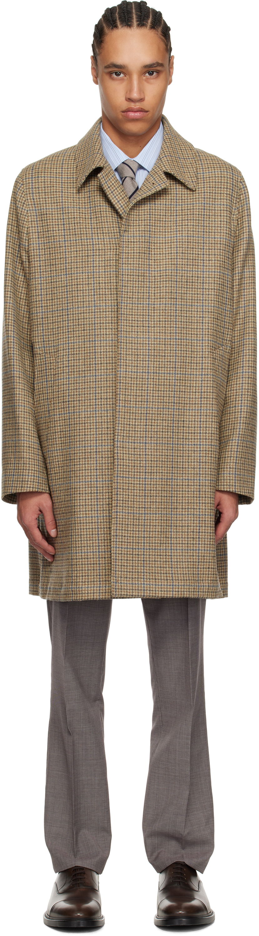 Kaputi Paul Smith Paul Smith Casual Fit Check Coat Bež | M1R-391Y-P02567-61