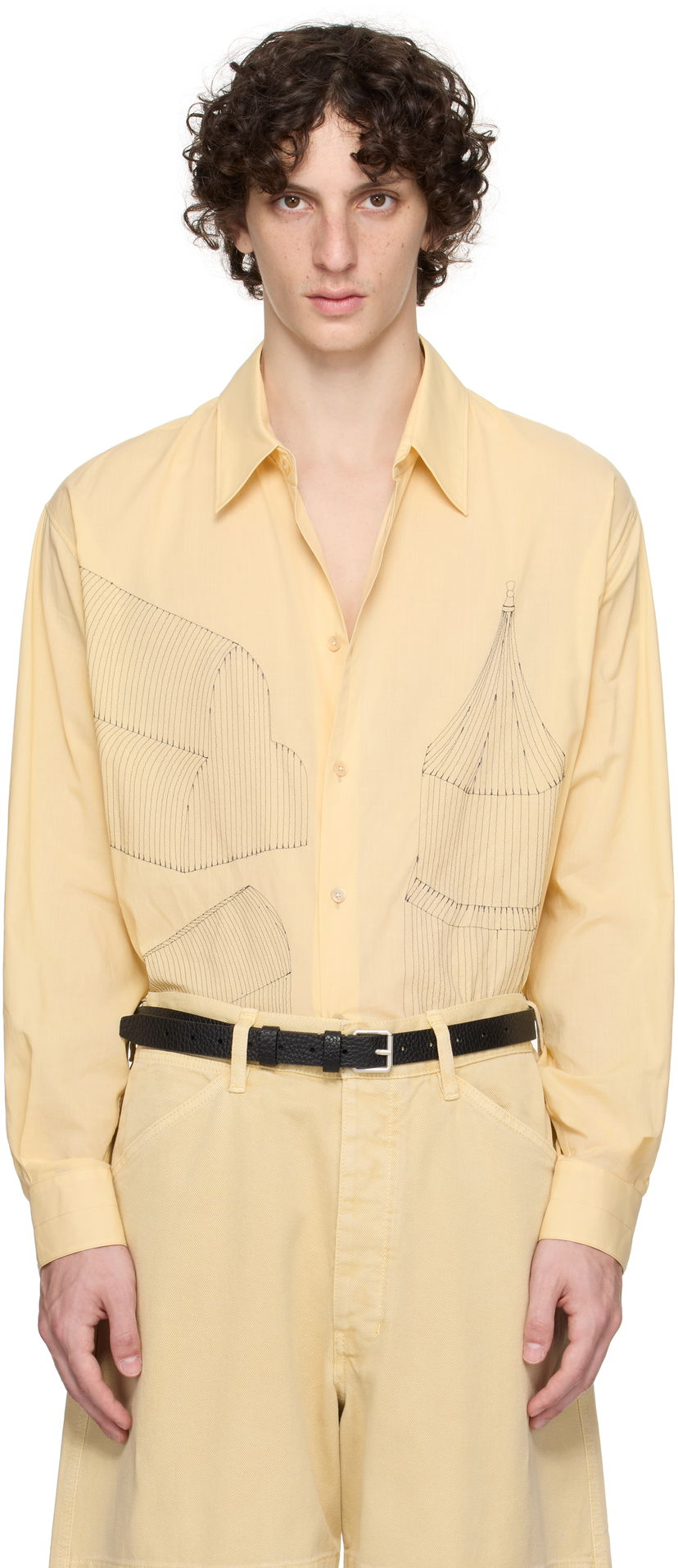 Košulja LEMAIRE Lemaire Philippe Weisbecker Relaxed Shirt Žuta | SH1164 LF1389