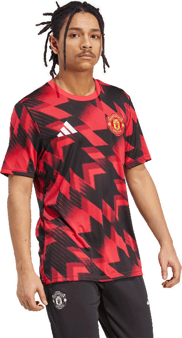 Majica kratkih rukava adidas Originals Manchester United Pre-Match Jersey Crvena | jp3233, 4