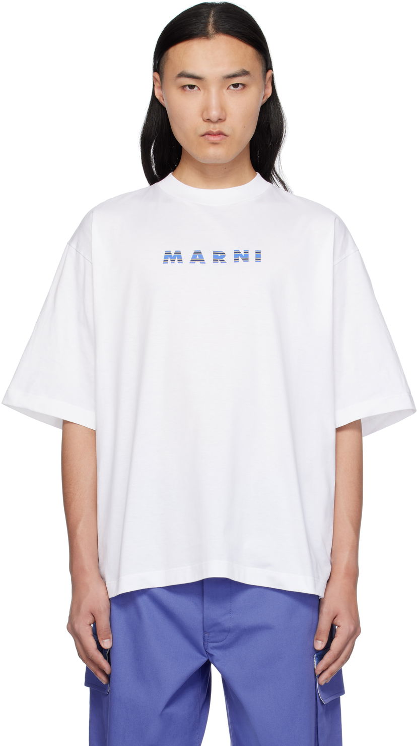 Majica kratkih rukava Marni Marni Crewneck Logo T-Shirt Bijela | HUMU0223HP USCX51