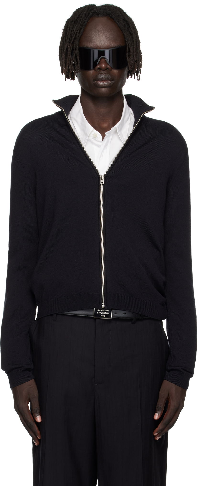 Džemper Acne Studios Zip Up Cardigan Crna | B60365-