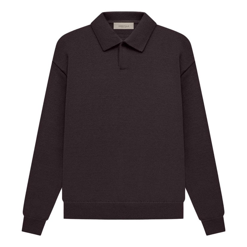 Džemper Fear of God Knit Long Sleeve Polo Shirt Smeđa | FOG-SS23-040