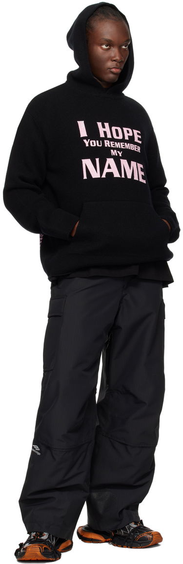 Dukserice We11done We11done 'I Hope You Remember My Name' Graphic Print Hoodie Crna | WD-KT2-24-616-U-BK, 3