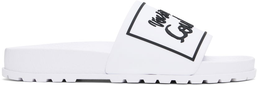 Tenisice i cipele Versace Versace Jeans Couture Logo Shelly Pool Slides Bijela | E78VA3SQ2_E71352