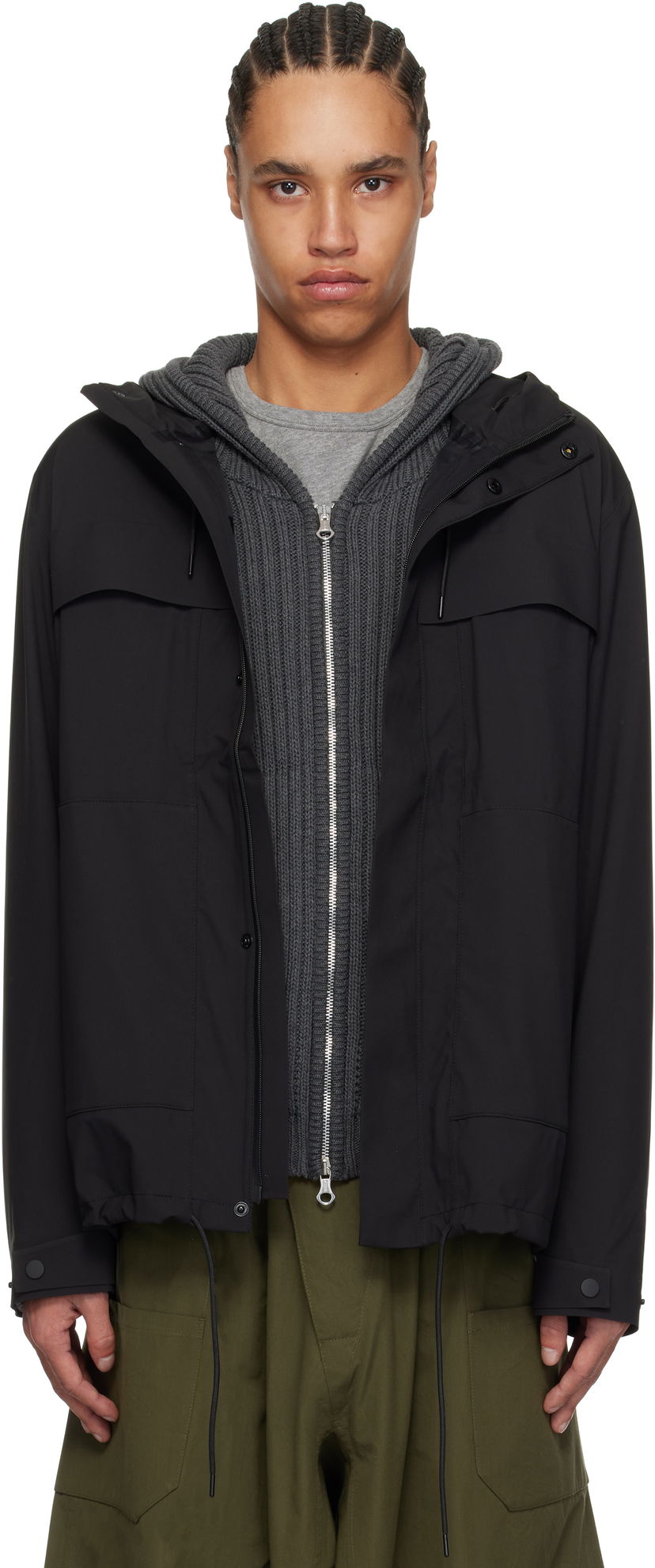 Vjetrovka Rains Suva Hardshell Cargo Rain Jacket Crna | 12400