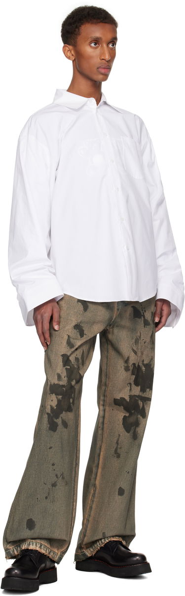 Košulja We11done We11done Twisted Sleeve Button-Up Shirt Bijela | WD-SH3-24-110-U-WH, 3