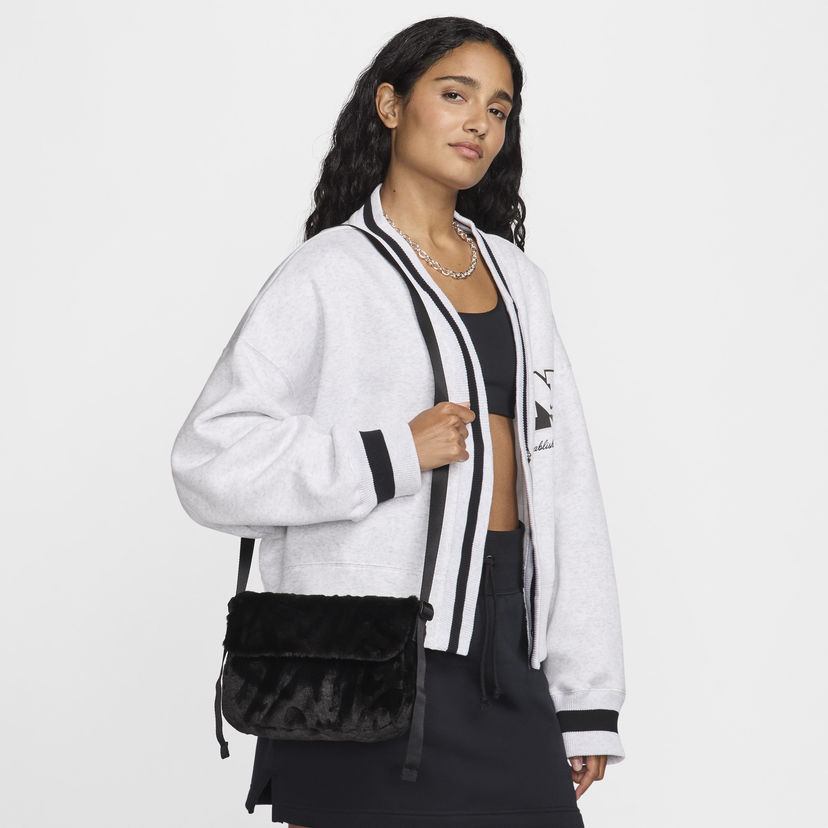 Torba za rame Nike Sportswear Futura 365 Faux Fur Crossbody Bag Crna | FZ1326-010