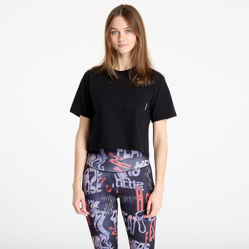 Crop top Horsefeathers Horsefeathers Cerisa Cropped T-Shirt Crna | SW938B