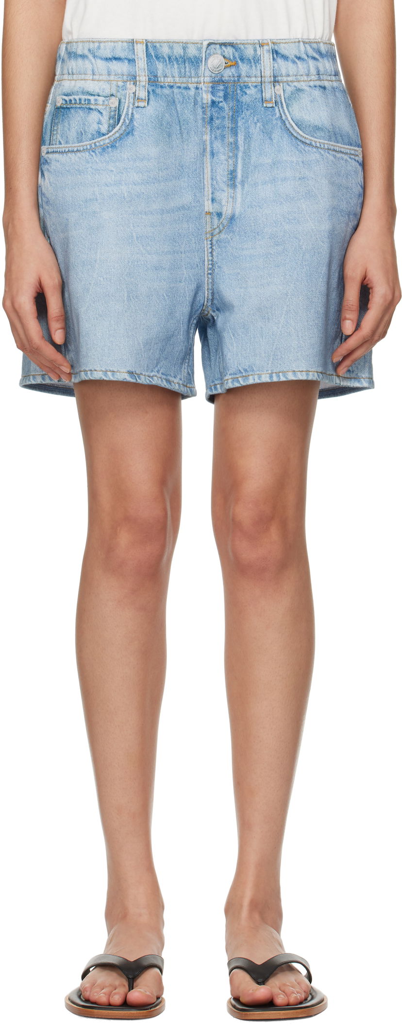 Kratke hlače rag & bone Rag & Bone Women's Miramar Terry Walking Shorts Plava | WCW24P40018201