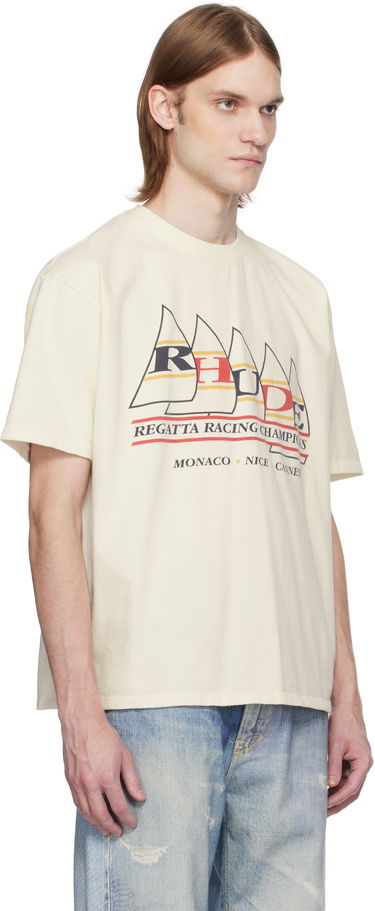 Majica kratkih rukava Rhude Rhude Regatta Champions Graphic T-Shirt Bež | RHSS25TT04012, 1