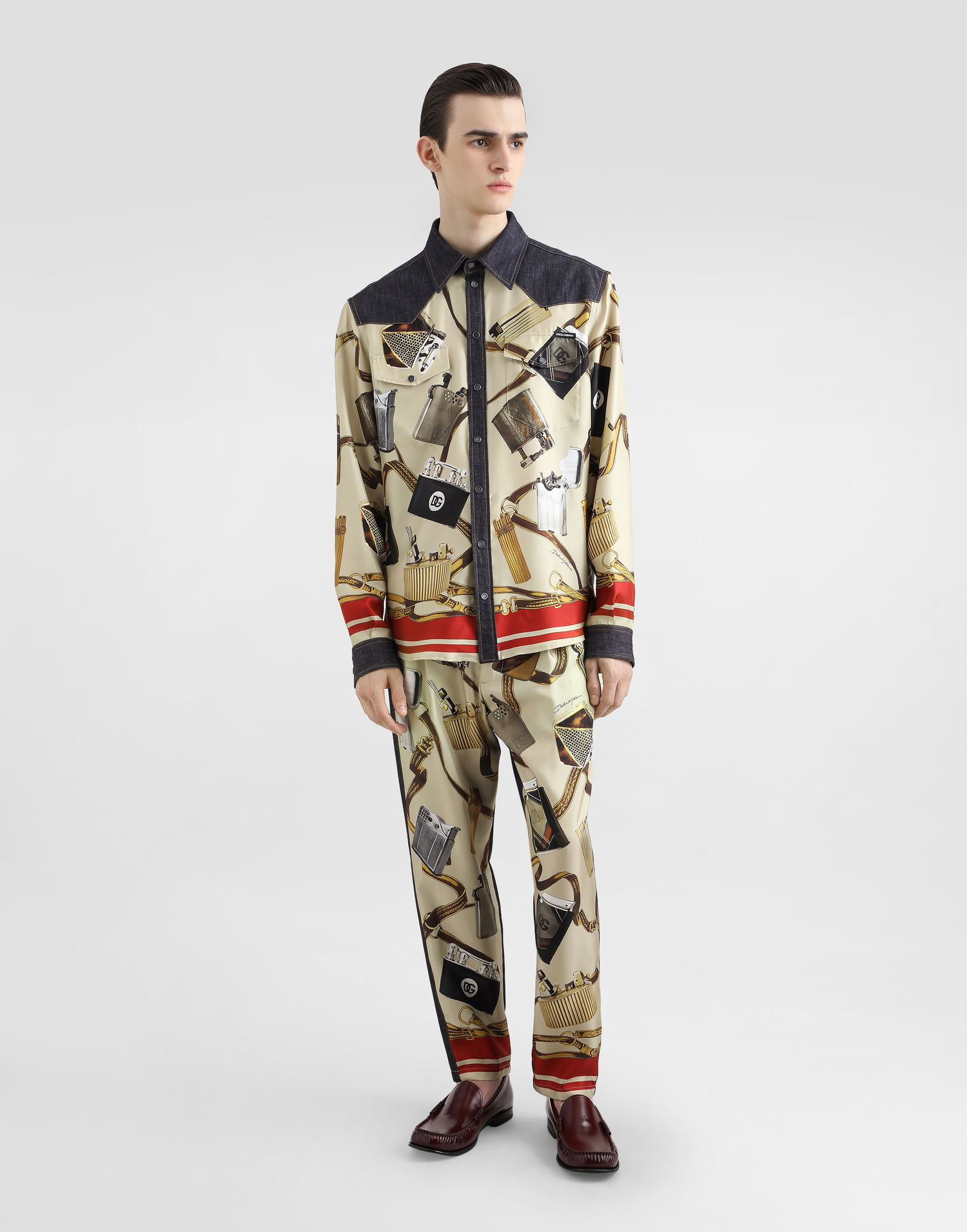 Jeans Dolce & Gabbana Dolce & Gabbana Loose Fit Jeans with Lighter Print Bež | GYK0ADG8MD8S9001, 1