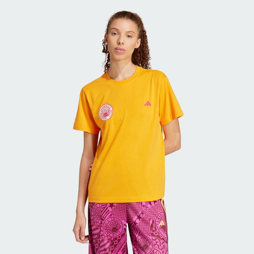 Majica kratkih rukava adidas Performance adidas x FARM Graphic T-Shirt Žuta | JD6293