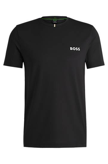 Majica kratkih rukava BOSS Moisture-Wicking Active Piqué Tee Crna | 50533794, 0