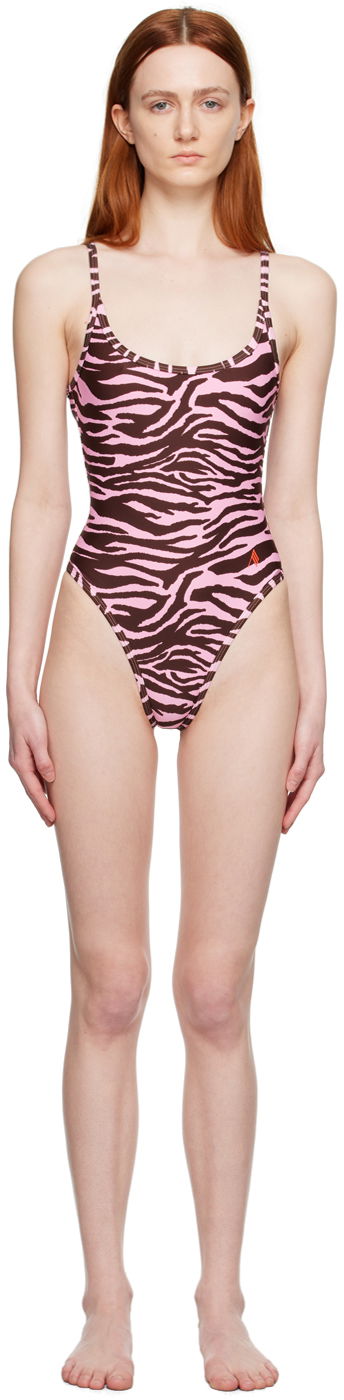 Kupaći kostimi The Attico The Attico Zebra One-Piece Swimsuit Ružičasta | 233WBB63 PA14