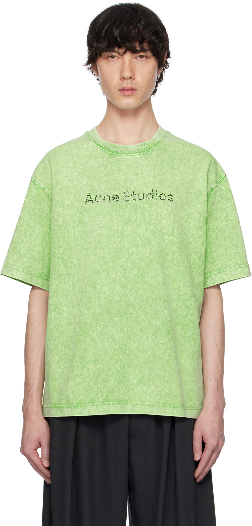 Majica kratkih rukava Acne Studios Acne Studios Relaxed Fit Logo T-Shirt Zelena | CL0321-