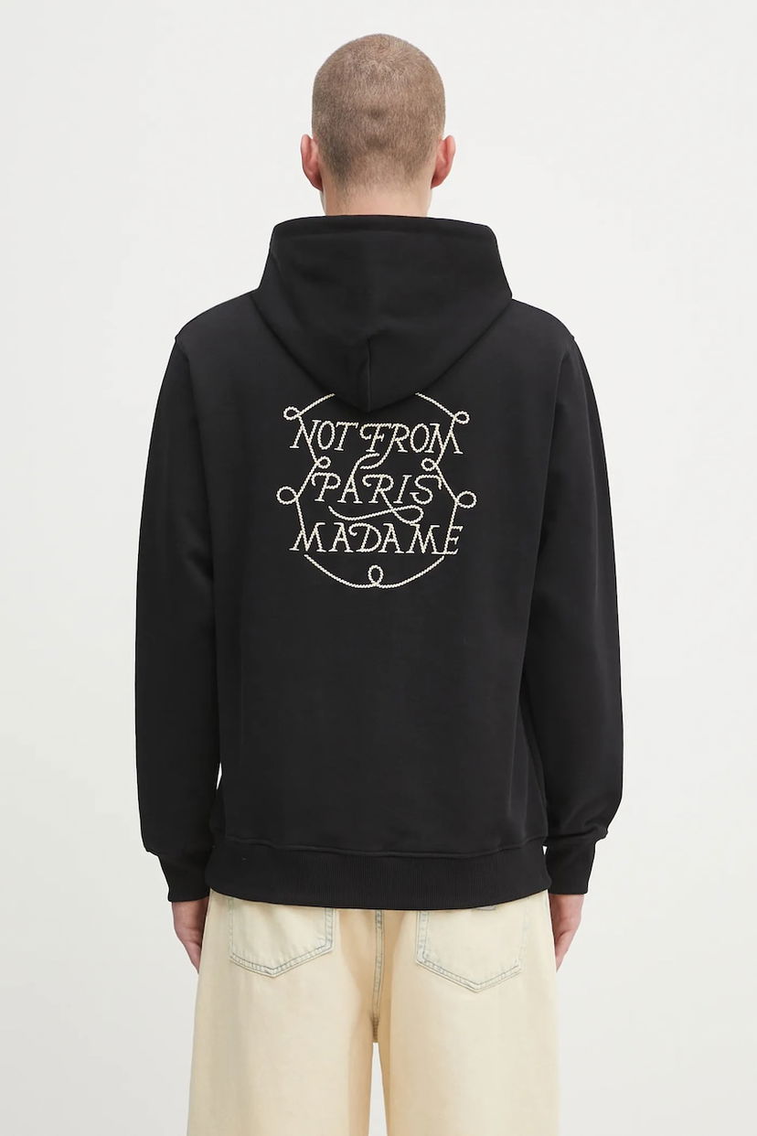 Dukserice Drôle de Monsieur Drôle de Monsieur Le Hoodie Slogan Tresses Crna | H.HO183.CO127