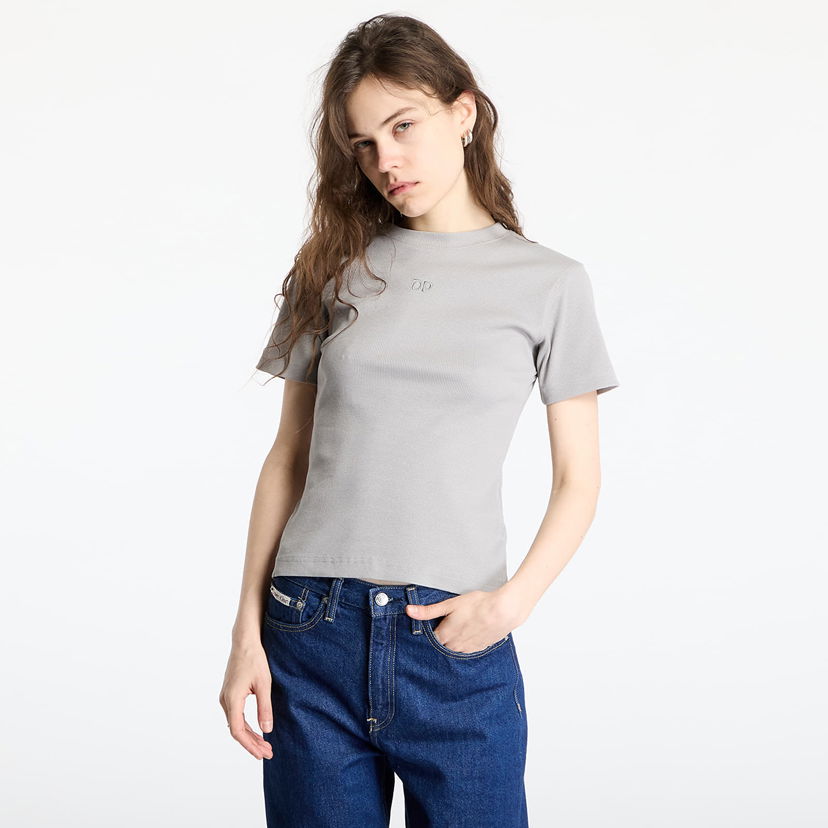 Majica kratkih rukava DAILY PAPER Daily Paper Unit Rib Fitted T-Shirt Siva | 2512041