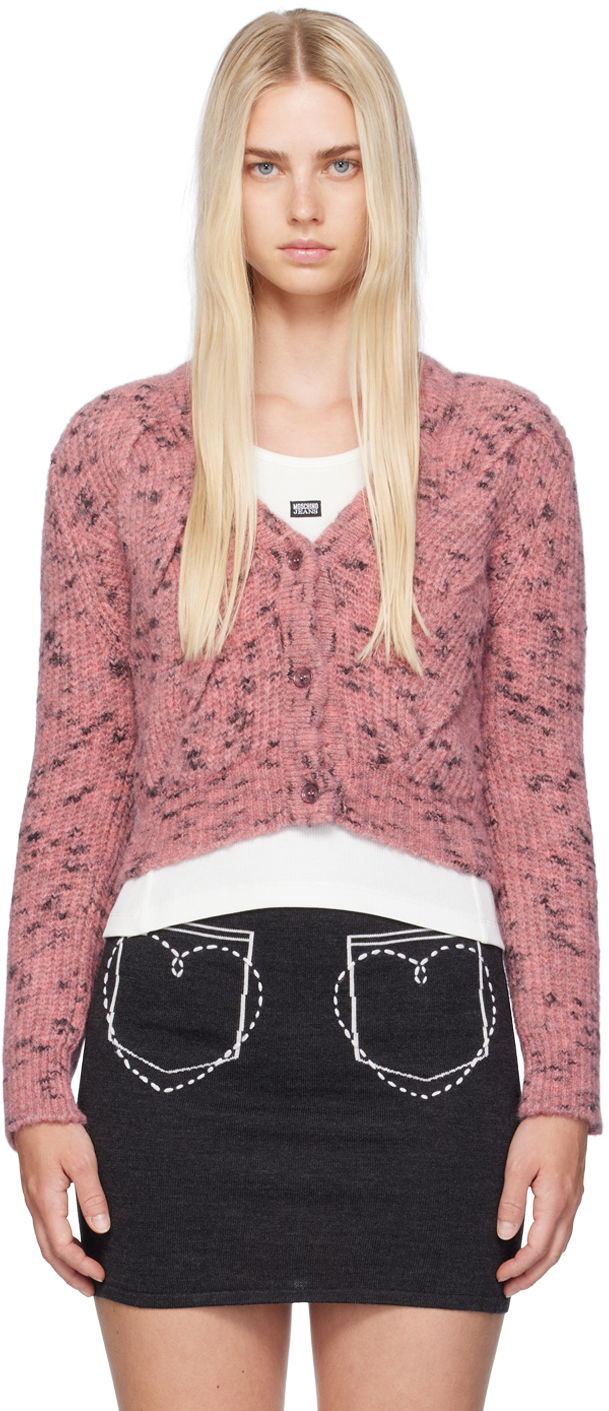 Džemper Moschino Cable Knit Cardigan Ružičasta | 242K10904