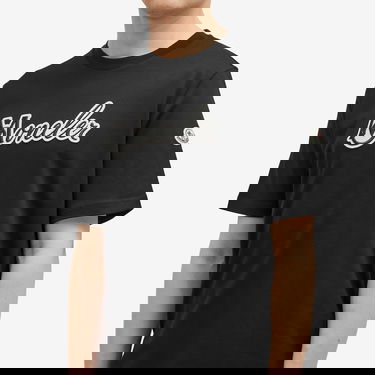 Majica kratkih rukava Moncler Cotton Jersey T-Shirt with Logo Patch Crna | 8C000-11-89AJS-999, 5