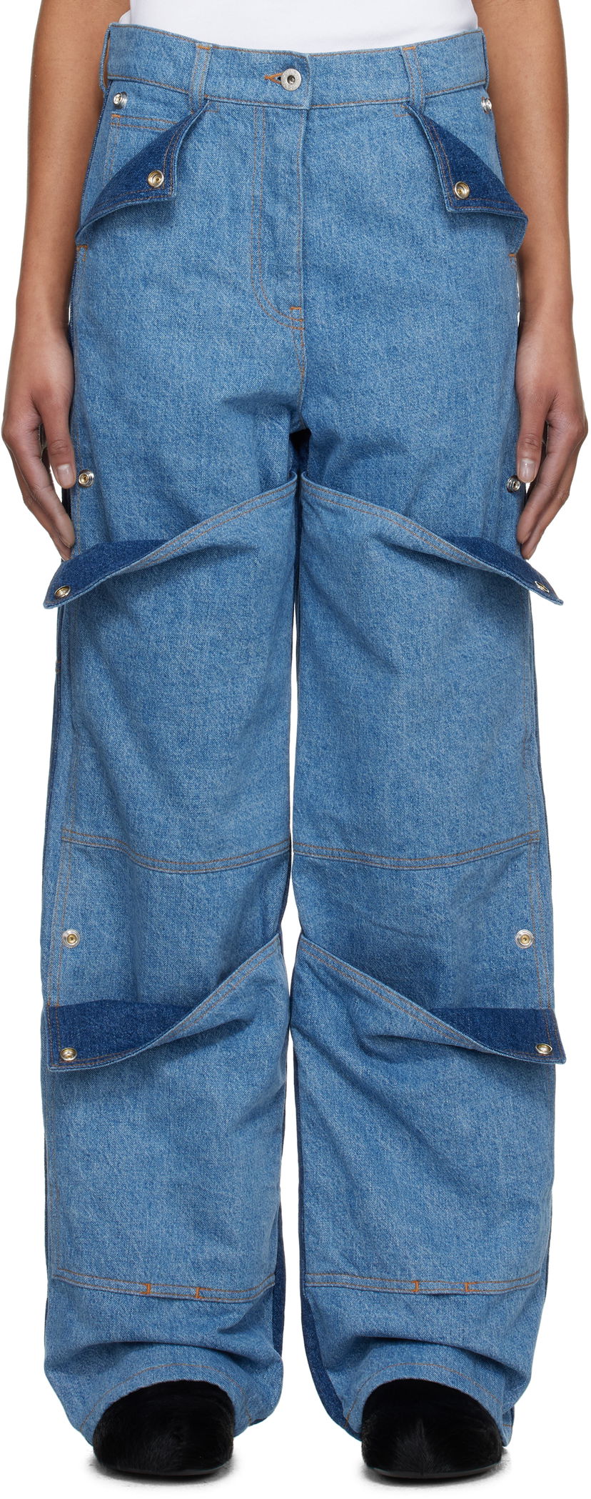Jeans KENZO Kenzo Paris Multipocket Cargo Jeans Plava | FF52DP2306B4